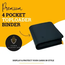 - Toploader 4 Pocket Premium Binder with Zipper for 160 Cards - Side Loaded P... - Image 2