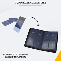 - Toploader 4 Pocket Premium Binder with Zipper for 160 Cards - Side Loaded P... - Image 3