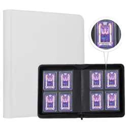 Toploader Binder,4-Pocket Double Sided Top Loaders Binder,Holds 128 Cards in ... - Image 1