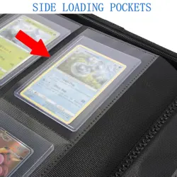 Toploader Binder,4-Pocket Double Sided Top Loaders Binder,Holds 128 Cards in ... - Image 3