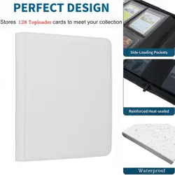 Toploader Binder,4-Pocket Double Sided Top Loaders Binder,Holds 128 Cards in ... - Image 5