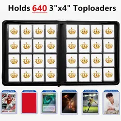 16 Pocket Toploader Binder, Holds 640 Cards, Ringless Design Side-Load Toploa... - Image 2