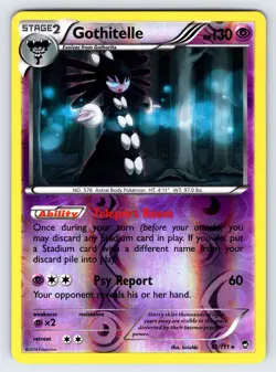 Gothitelle 41/111 2014 B&W Furious Fists Pokemon Card TCG Reverse Holo Rare - Nm - Image 1
