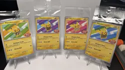 Sealed Pikachu Berkemeja Batik Indonesia Journey Promo Card Complete Set x4 lot - Image 1