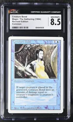 MTG Magic The Gathering English Creature Bond 1994 Revised Edition CGC 8.5 - Image 1