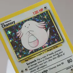 Pokemon TCG - Chansey 3/102 Base Set Holo Rare WOTC 1999 - LP - Image 1