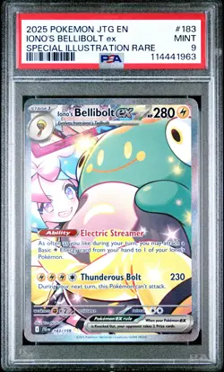 2025 POKEMON JTG EN-JOURNEY TOGETHER #183 IONO'S BELLIBOLT EX PSA 9 - Image 1