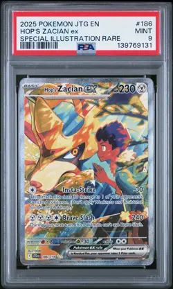 2025 POKEMON JTG EN-JOURNEY TOGETHER #186 HOP'S ZACIAN EX PSA 9 - Image 1