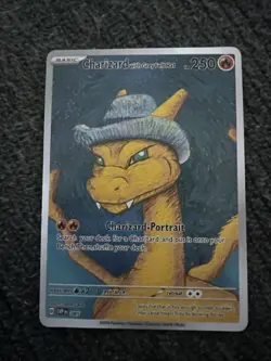 Pokemon Charizard Black Star Promo ACG Art Card with Grey Felt Hat DIY - Image 1