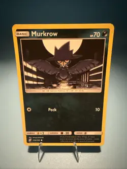 Murkrow (129) Common Reverse Holo SM - Unified Minds 129/236 NM Pokemon TCG - Image 1