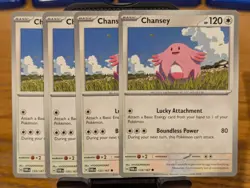 Pokemon TCG Twilight Masquerade Chansey 133/167 x4 Playset - Image 1