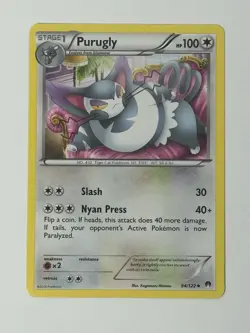 Pokemon TCG - Purugly - 2016 - BREAKpoint Series 94/122 - Common Non-Holo - Image 1