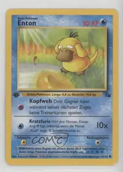 Psyduck German 1st Ed. Pokemon Fossil #53 1999 - Image 1