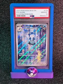 2023 POKEMON MEW EN-151 ILLUSTRATION RARE #176 POLIWHIRL PSA 10 (with guard) - Image 1