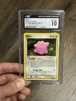 CGC 10 GEM MINT Ditto 2005 EX Delta Species 35/113 Pokemon Card - Image 1