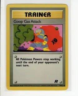 TEAM ROCKET SET GOOP GAS ATTACK TRAINER POKEMON CARD 78/82 LP - Image 1