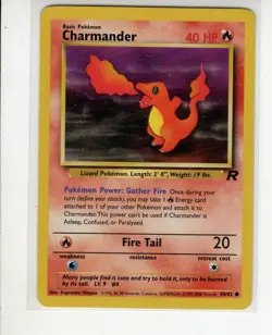 TEAM ROCKET SET CHARMANDER POKEMON CARD 50/82 LP - Image 1