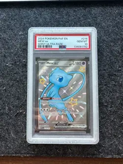 Pokemon Mew EX Shiny Full Art TCG Card Paldean Fates 216/091 PSA 10 - Image 1