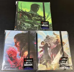 MTG Ultra Pro Binder Lot of 3 - Dominaria, Brother's War 9 Pocket & 12 Pocket - Image 1