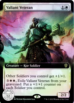 Valiant Veteran Extended Art Foil - Dominaria United - 390 NM - Image 1