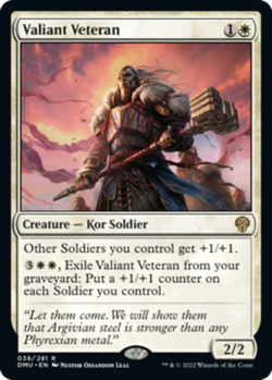 1 x Valiant Veteran - Foil - Dominaria United - NM-Mint - MTG - Image 1
