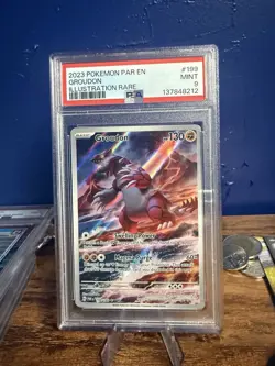 Pokemon TCG - Groudon 199/182 IR Illustration Rare Paradox Rift PSA 9 - Image 1