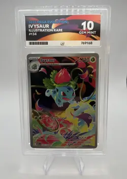 Pokemon TCG Ivysaur 134/132 Mega Evolution ACE GEM MINT 10 PERFECT SUBGRADES - Image 1