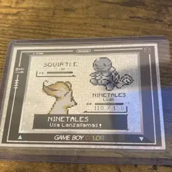NINETALES Vs Squirtle GAMEBOY COLOR - POKEMON CARD Holo NM - Image 1