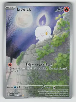 Litwick 101/086 Illustration Rare White Flare Pokemon NM - Image 1