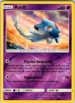 Azelf 43/131 SM - Forbidden Light Pokemon NM/LP Reverse Holo - Image 1