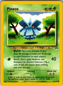 Pineco 61/75 Neo Discovery Pokemon TCG NM - Image 1