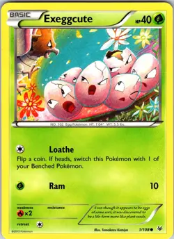 Exeggcute 1/108 XY - Roaring Skies Pokemon TCG NM Normal - Image 1
