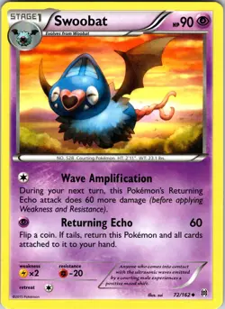 Swoobat 72/162 XY - BREAKthrough Pokemon TCG NM Normal - Image 1