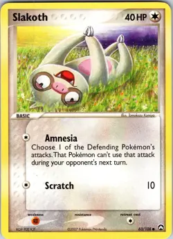 Slakoth 63/108 Power Keepers Pokemon TCG LP Normal - Image 1
