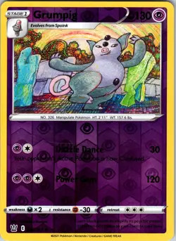 Grumpig 056/163 SWSH05: Battle Styles Pokemon TCG NM Reverse Holo - Image 1