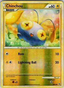 Chinchou 48/95 Unleashed Pokemon TCG LP Reverse Holo - Image 1