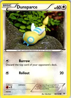 Dunsparce 68/108 XY - Roaring Skies Pokemon NM Normal - Image 1