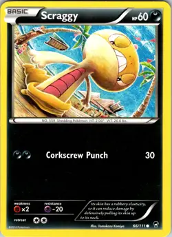 Scraggy 66/111 XY - Furious Fists Pokemon NM Normal - Image 1