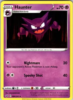 Haunter 084/202 SWSH01: Sword & Shield Base Set Pokemon NM Normal - Image 1