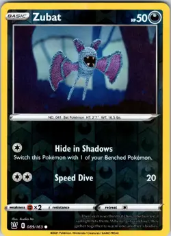 Zubat 089/163 SWSH05: Battle Styles Pokemon NM Reverse Holo - Image 1