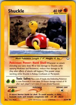 Shuckle 51/64 Neo Revelation Pokemon LP Unlimited - Image 1