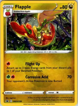 Flapple - SWSH189 SWSH: Sword & Shield Promo Cards Pokemon NM Holo - Image 1