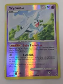 Pokemon Wynaut 42/130 Diamond & Pearl 2007 Holo Rare Psychic Type Card - Image 1