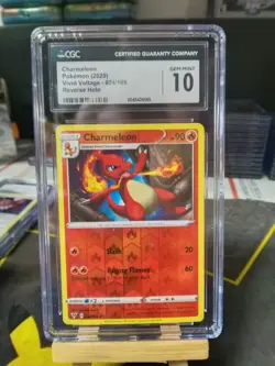 CGC 10 GEM MINT Charmeleon Reverse HOLO Foil Vivid VOLTAGE 024/185 POKEMON TCG - Image 1
