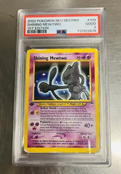 2002 Pokemon Shining Mewtwo 1st Edition Neo Destiny Holo 109/105 - Image 2