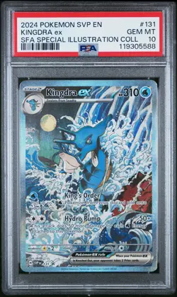 2024 POKEMON SVP EN-SV BLACK STAR PROMO #131 KINGDRA EX PSA 10 - Image 1
