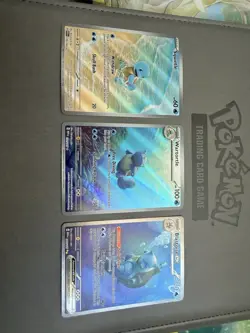 151 Blastoise ex Sir, Squirtle IR and Wartortle IR English Pokemon Cards. - Image 1