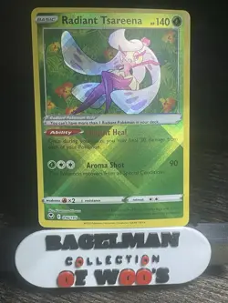 Radiant Tsareena 016/195 - SWSH: Silver Tempest Radiant Rare - Pokemon TCG (NM) - Image 1