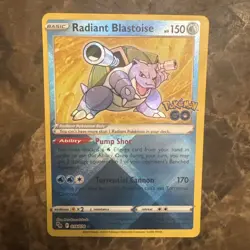 Radiant Blastoise 018/078 Pokemon GO Holo - Image 1