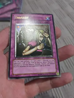 YUGIOH TRAGEDY RDS-EN049 ULTIMATE RARE 1ST ED LP 1996 - Image 1